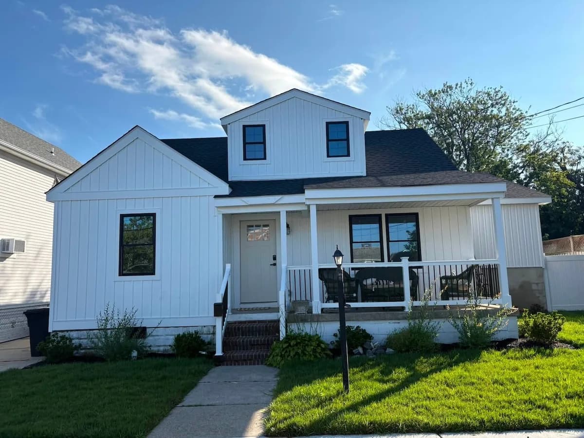 Front exterior and covered porch of Central Ave Socialization