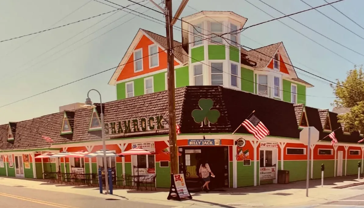 Historic Shamrock exterior before the hotel structure was preserved and moved