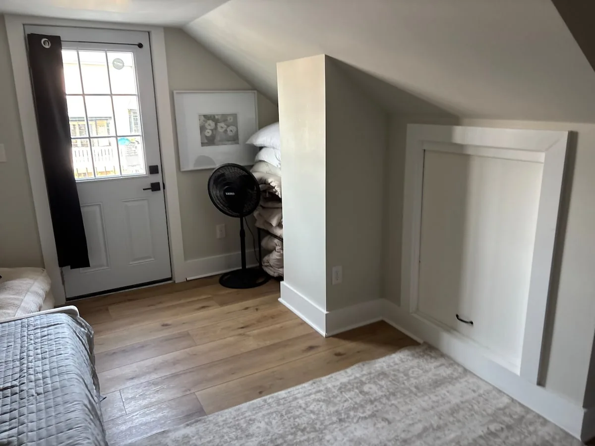 Welcoming entry and natural wood floors