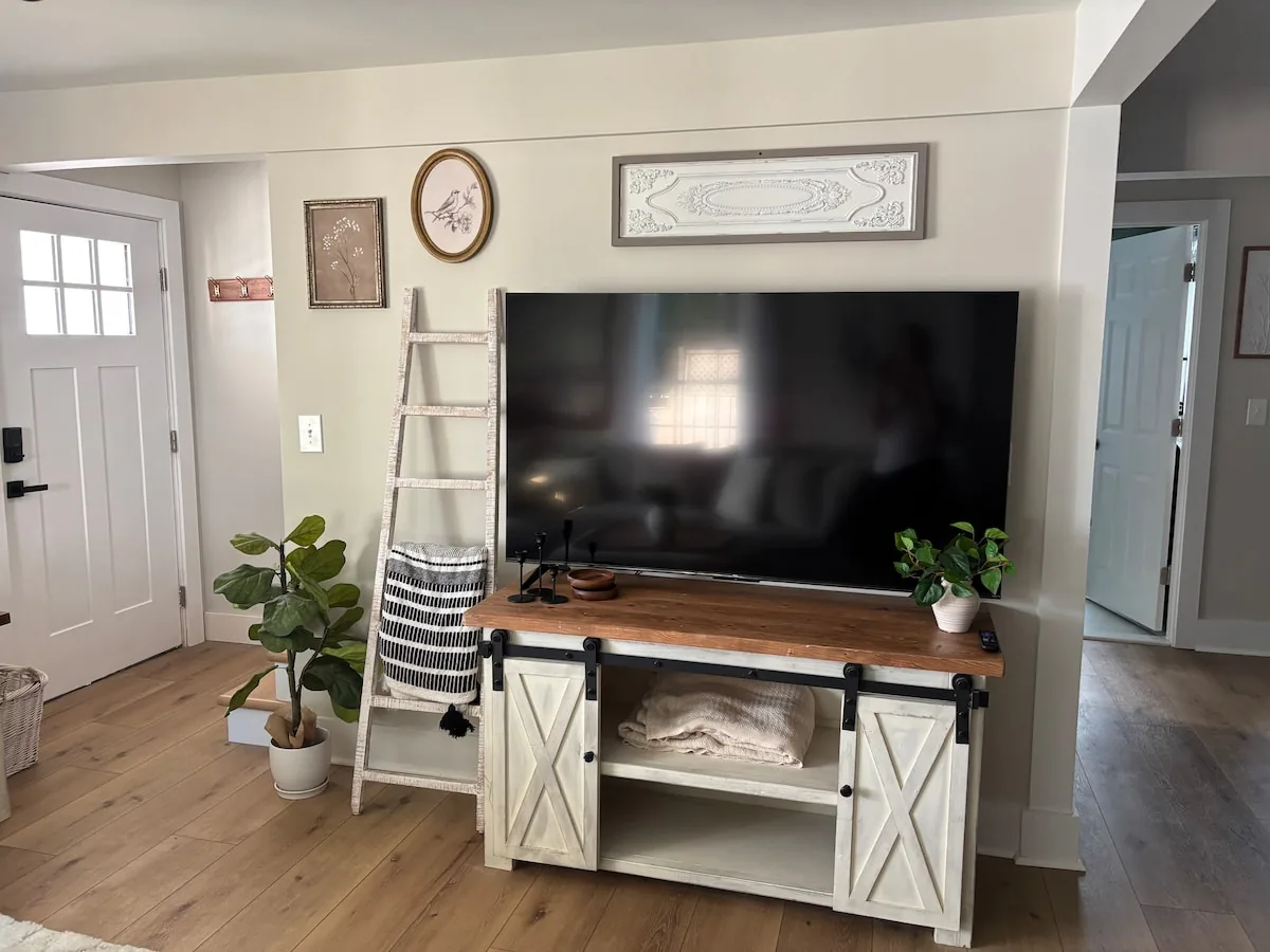 Media wall in the relaxed main living space