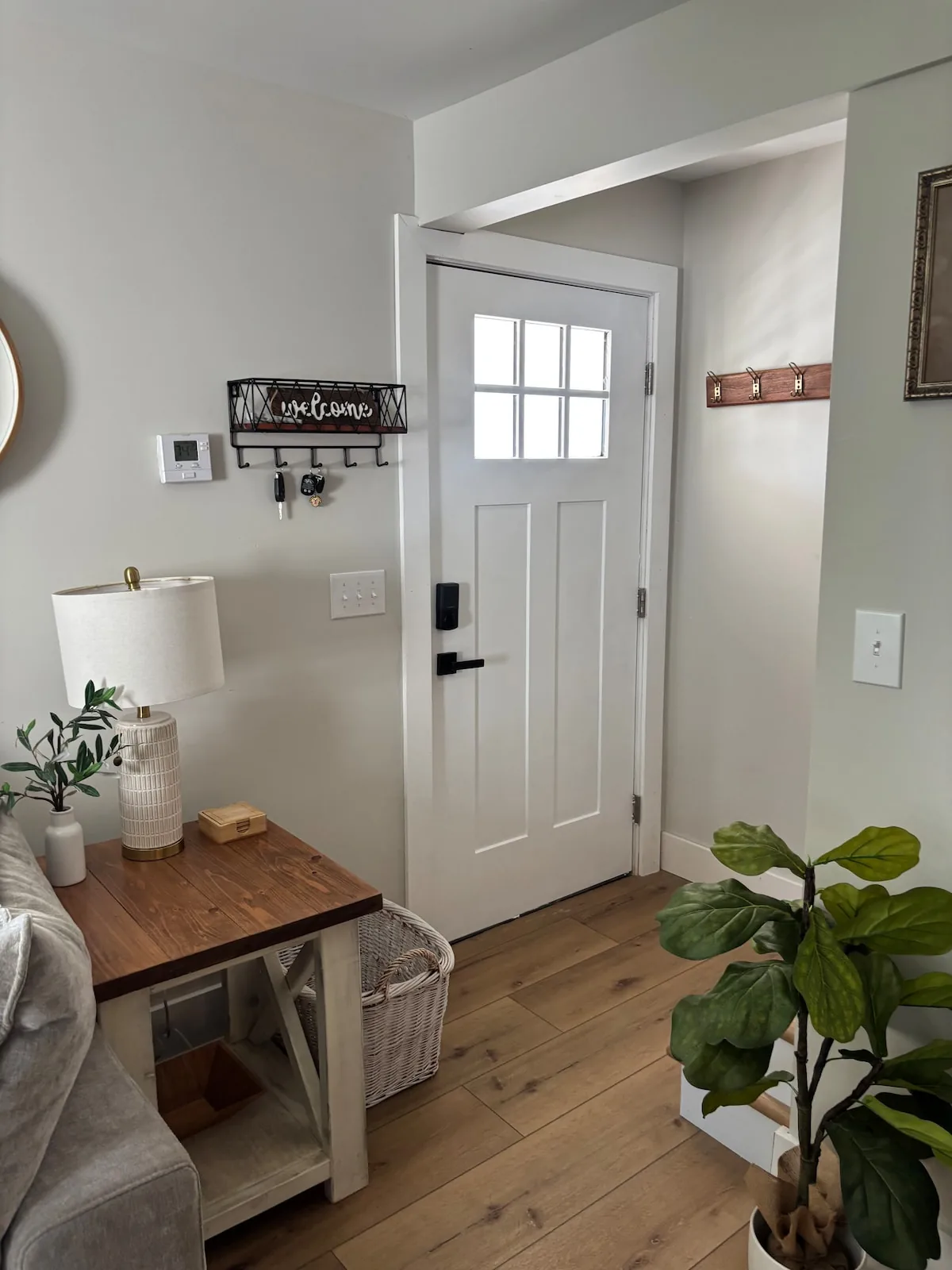 Entry console with a playful North Wildwood welcome