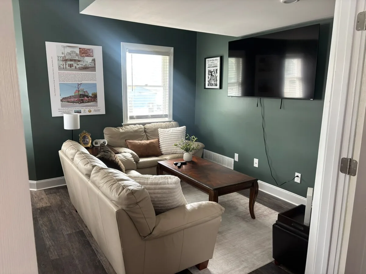 Second living room with comfortable group seating